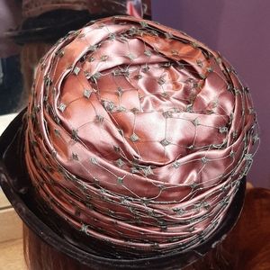 Vintage hat, velvet, satin.